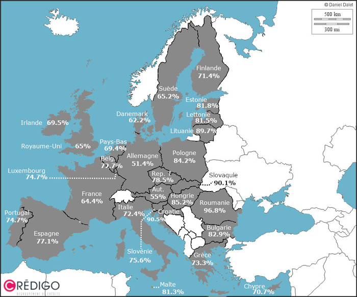 Carte des propriétaires immobiliers en Europe