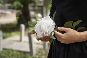 Rose blanche pour obsèques perte d'un proche